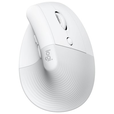 LOGITECH Souris verticale sans fil Bluetooth  Lift pour Mac Blanc et gris