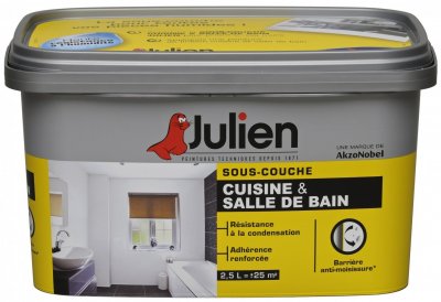 JULIEN Sous-couche  pour cuisine et salle de bain - Blanc Mat 2,5L