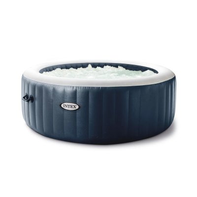 INTEX Spa gonflable  PureSpa &agrave; bulles Blue navy 4 places + LED