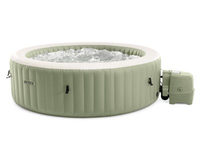 INTEX Spa gonflable PureSpa Olive rond Bulles 4 places - 