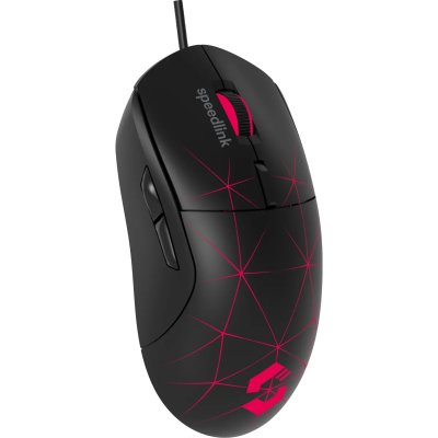 SPEEDLINK  CORAX Souris de gaming USB noir 5 Boutons 3200 dpi &eacute;clair&eacute;, molette int&eacute;gr&eacute;e