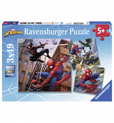 RAVENSBURGER SPIDERMAN Puzzle En action 3x49 pcs
