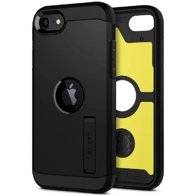 SPIGEN  Coque Tough Armor iPhone SE (2022 / 2020) - Noir