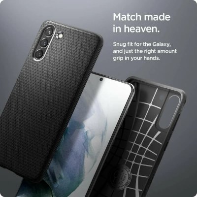 SPIGEN  Liquid Air Coque Compatible avec Samsung Galaxy S21 Plus - Noir