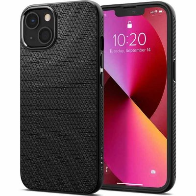 SPIGEN  Liquid Air Coque pour iPhone 13 - Noir Mat
