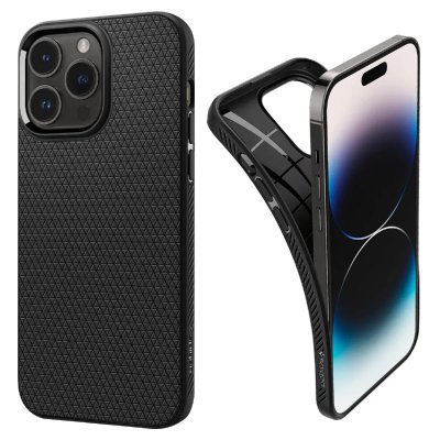 SPIGEN  Liquid Air Coque pour iPhone 14 Pro Max - Noir Mat