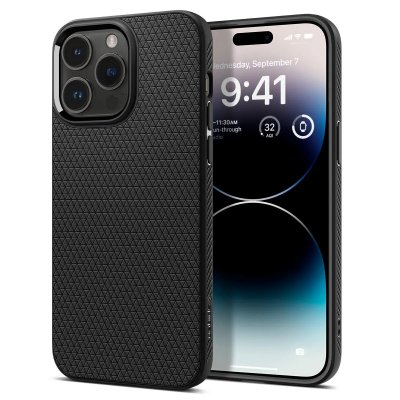 SPIGEN  Liquid Air Coque pour iPhone 14 Pro - Noir Mat