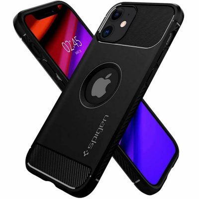SPIGEN SGP Spigen Rugged Armor Coque pour iPhone 12 et iPhone 12 Pro - Noir Mat