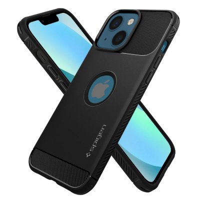 SPIGEN  Rugged Armor Coque pour iPhone 13 - Noir Mat