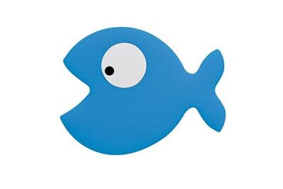 SPIRELLA  Lot de 5 Stickers Figurines antid&eacute;rapantes de Douche ou Baignoire PVC Hungry 12,5x10cm Bleu