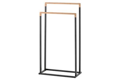 SPIRELLA  - Porte Serviettes Acier & Bambou chic Noir - Noir