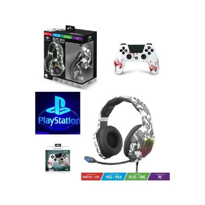 SPIRIT OF GAMER  Pack Casque Camouflage + Manette PS4 Zombie