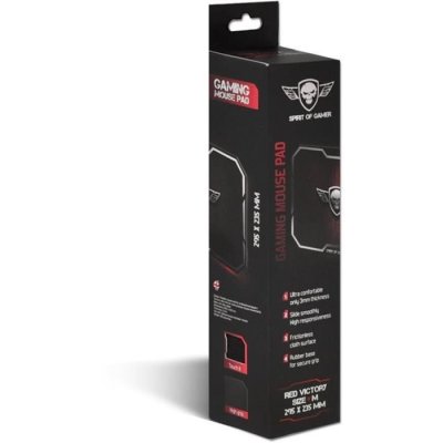 SPIRIT OF GAMER  Tapis de souris Gamer Winged Skull - Rouge