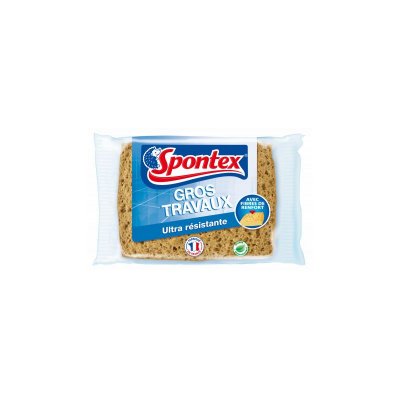  Spontex - Eponge gros travaux / Blonde - 16 x 11 cm