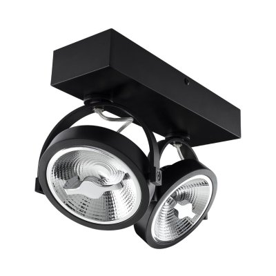 TECHBREY Spot LED 30W CREE en Saillie Orientable AR111 Dimmable Noir Blanc Neutre 4000K 82 mm