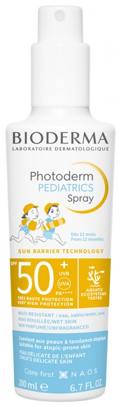 Spray Kid SPF50+ 200ml Photoderm Peaux D&eacute;licates Bioderma