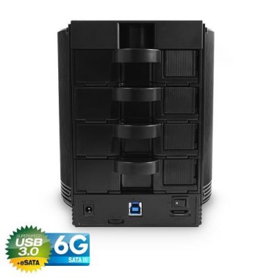FANTEC SQ-35U3e-6G - Baie de disques - 4 Baies (SATA-600) - USB 3.0, SATA 6Gb/s (externe)