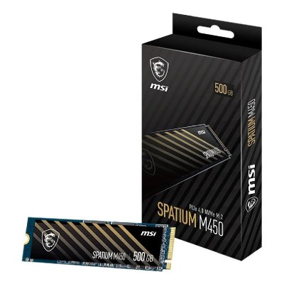MSI SSD  Spatium M450 500GB PCIe 4.0 NVMe 3000 MB/s