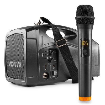 VONYX St014 - Syst&egrave;me Haut-parleur Amplifi&eacute; Batterie Avec Micro Main