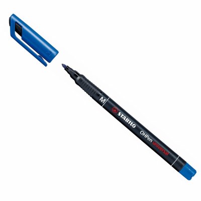 STABILO  Feutre Ohpen Universal Films Transparents, Permanent,Bleu