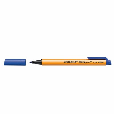 STABILO  Lot de 12 Stylos Feutre GREENpoint Pointe large 0,8 mm Bleu