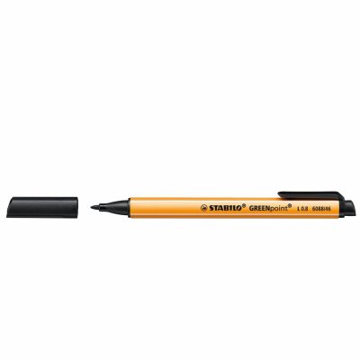 STABILO  Lot de 12 Stylos Feutre GREENpoint Pointe large 0,8 mm Noir