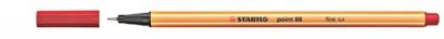 STABILO  Lot de 5 Stylo-Feutres POINT 88 Pointe Fine 0,4 mm Rouge