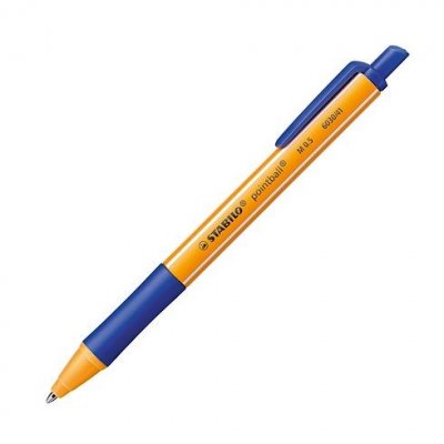 STABILO  Lot de 5 Stylos Bille R&eacute;tractable POINTBALL Trac&eacute; 0,5 mm Bleu