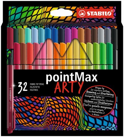 STABILO  Stylo-feutre pointMax ARTY, &eacute;tui carton de 32