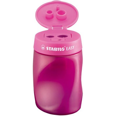 STABILO  Taille-crayon &agrave; r&eacute;servoir EASYsharpener, rose - Lot de 3