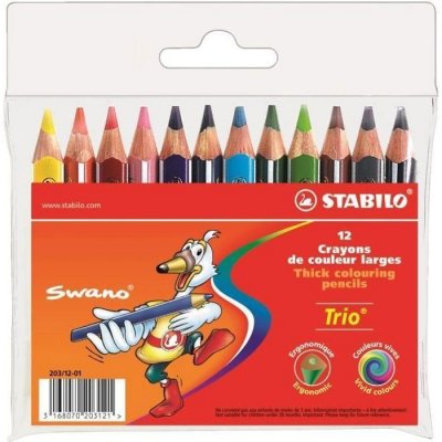 STABILO  trio court - pochette de 12 crayons de couleur STA3168070205125