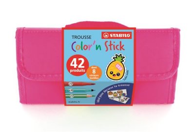 STABILO  Trousse garnie color'n stick, en polyester