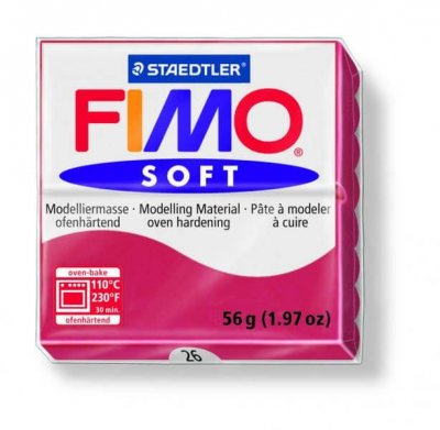FIMO Staedtler -  Soft - Pain P&acirc;te &agrave;&nbsp; Modeler 57 g Rouge Cerise