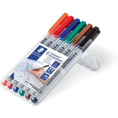 STAEDTLER  Marqueur non permanent 316F Lumocolor, &eacute;tui de 6 - Lot de 2