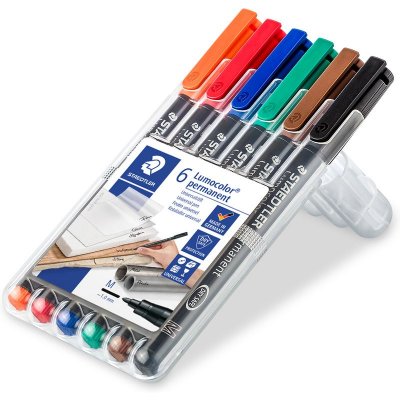 STAEDTLER  Marqueur permanent 317M Lumocolor, &eacute;tui de 6