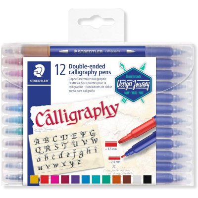 STAEDTLER  Set Of 12 Calligraphy Markers Double-ended