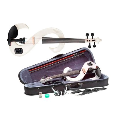 STAGG  EVN 4/4 WH Violon &eacute;lectrique + Casque + Etui Blanc