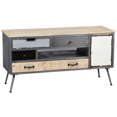 ALTOBUY STAHL - Meuble TV 1 Porte 4 Tiroirs -  