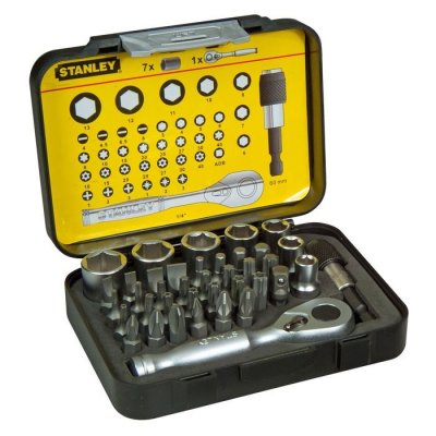 Stanley 1 Coffret De 39 Embouts + Douilles + Mini Cliquet Fatmax Pro