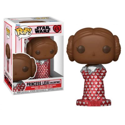 FUNKO Star Wars Valentines - Figurine Pop! Leia (val Choc) 9 Cm