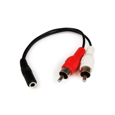 STARTECH.COM Startech 15cm Stereo 3.5mm (m) To 2x Rca (f) Cable Rouge,Blanc,Noir