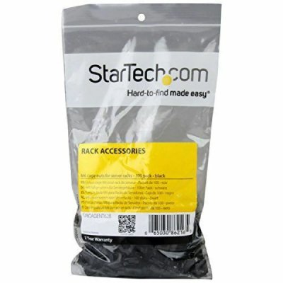 STARTECH.COM StarTech CABCAGENT62B Paquet de 100 Ecrous Cages de Montage M6 pour Rack/Armoire Serveur Noir