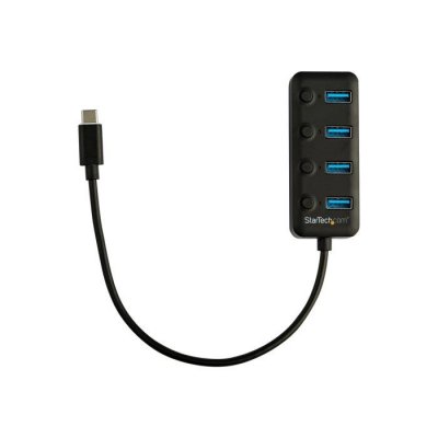 STARTECH.COM Startech Usb C/a 4 Port Individual On/off Switches Hub Noir