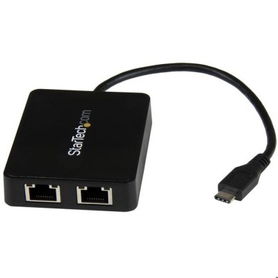 STARTECH.COM Startech Usb C To 2xethernet Adapter Noir