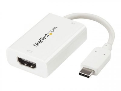 STARTECH.COM Startech Usb-c To Hdmi 2.0 Adapter Power Delivery Blanc