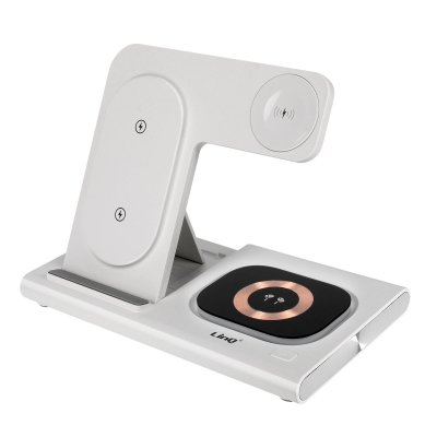 LINQ Station de charge 3 en 1 iPhone MagSafe 15W AirPods Apple Watch Blanc