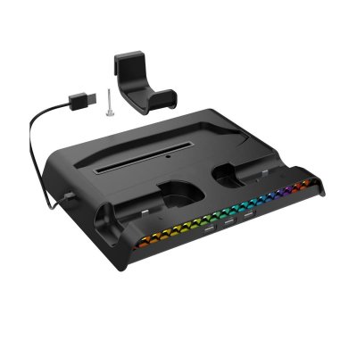 IPEGA Station de charge rgb multifonction pour ps5 slim avec refroidissement  noir PG-P5S006H 
