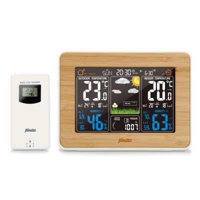 ALECTO Station m&eacute;t&eacute;o avec capteur ext&eacute;rieur sans fil  WS-1560 Blanc