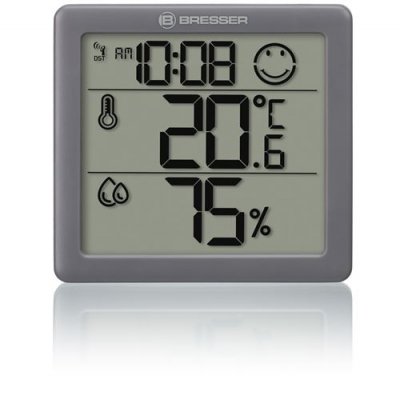 BRESSER Station m&eacute;t&eacute;o  Thermo Hygro x 2 Climate Smile 7000017 Gris