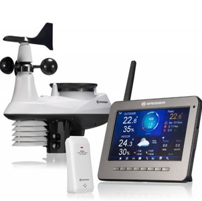 BRESSER Station m&eacute;t&eacute;o  WLAN HD TFT 7 en 1 professionnelle 7003500 Gris
